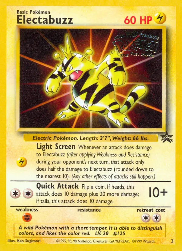 Electabuzz #2, WB movie stamp, TCGdex reference