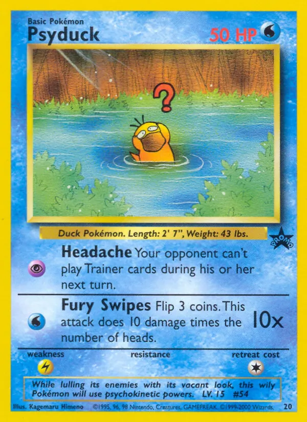 Psyduck #20, Standard print, TCGdex reference