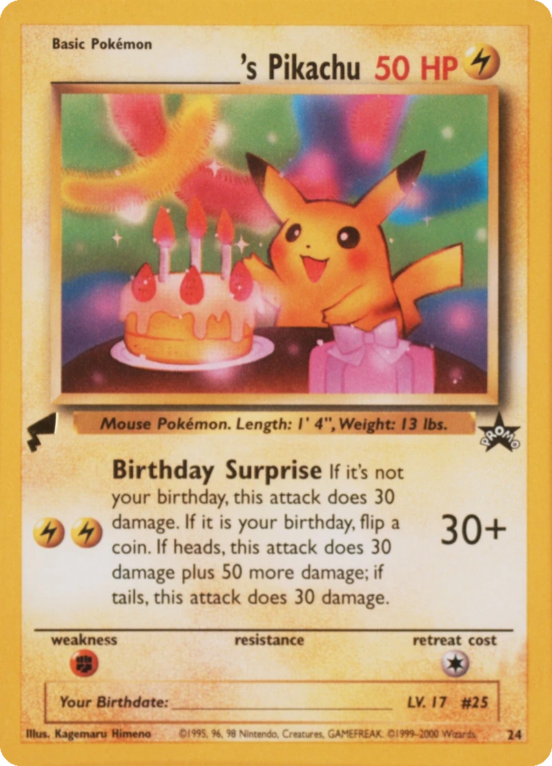Birthday Pikachu World Collection PSA reference placeholder