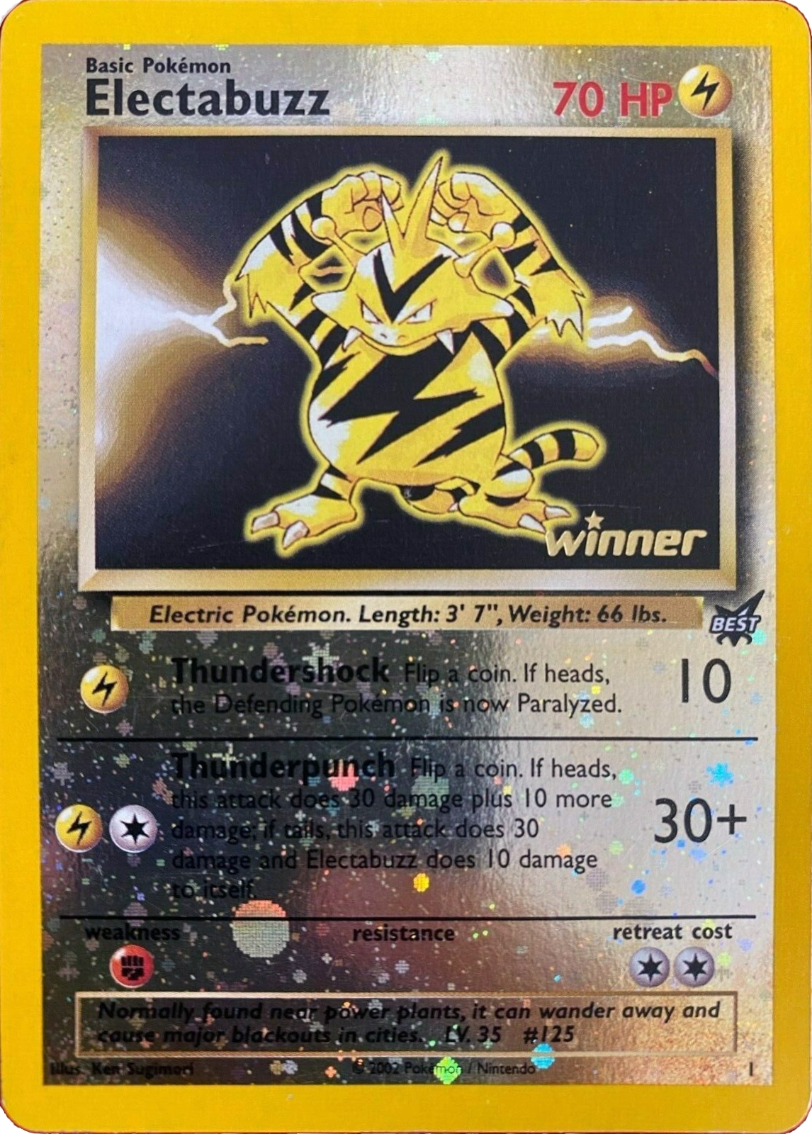 Electabuzz #1, Best of Game Winner (standard size) reference
