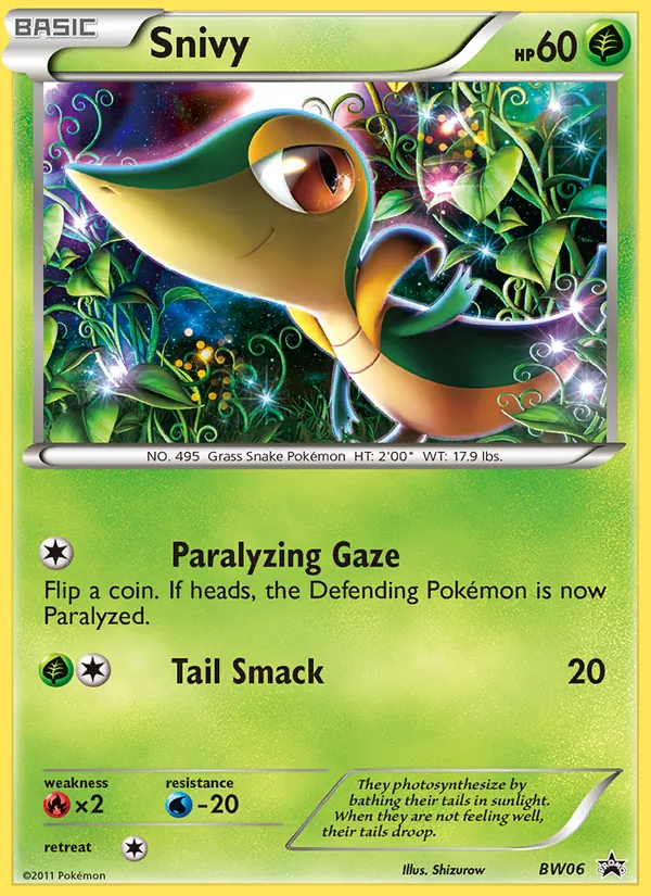 Snivy #BW06, BW Black Star Holo, TCGdex reference