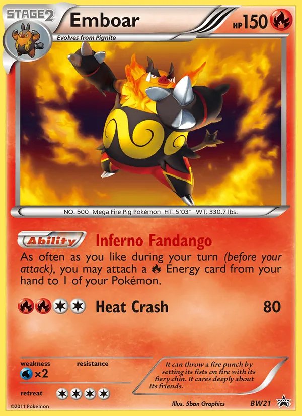 Emboar #BW21, BW Black Star Holo, TCGdex reference