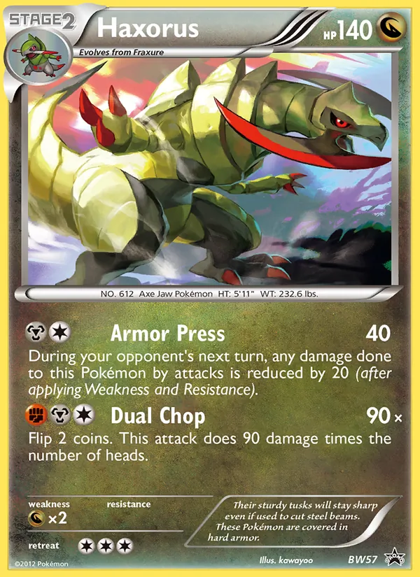Haxorus #BW57, BW Black Star Holo, TCGdex reference