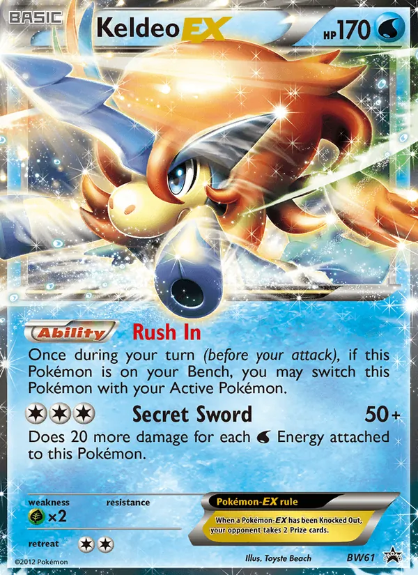 Keldeo-EX #BW61, BW Black Star Holo, TCGdex reference