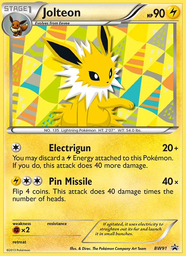 Jolteon #BW91, BW Black Star Holo, TCGdex reference