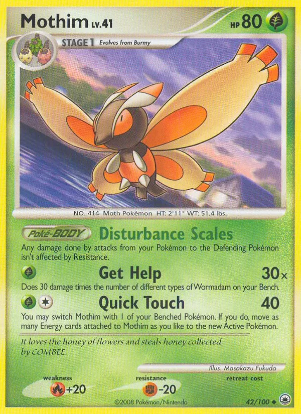 Mothim 42/100, base reference; stamps unverified