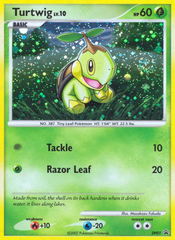 Turtwig #DP01, DP Black Star Cosmos Holo, TCGdex reference