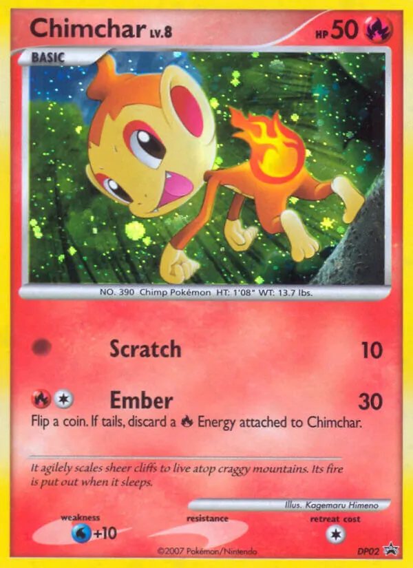 Chimchar #DP02, DP Black Star Cosmos Holo, TCGdex reference