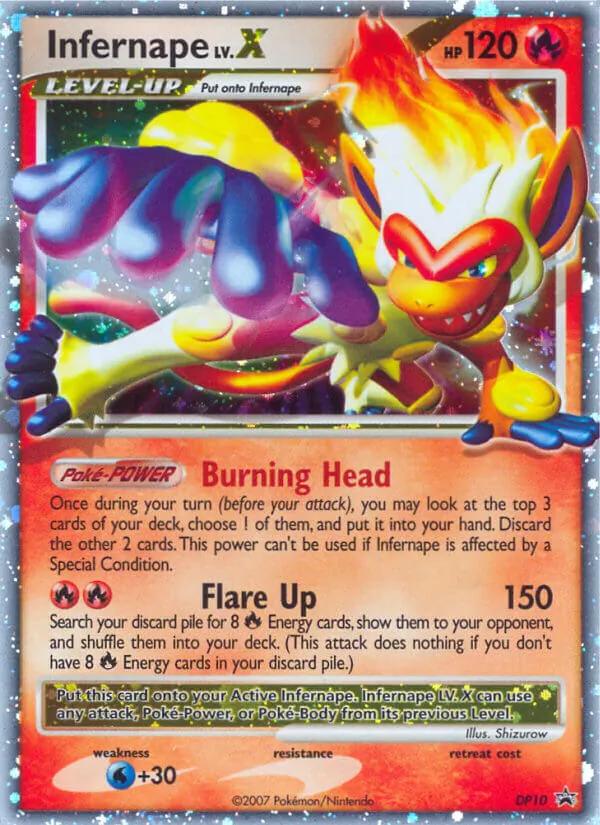 Infernape #DP10, DP Black Star Cosmos Holo, TCGdex reference