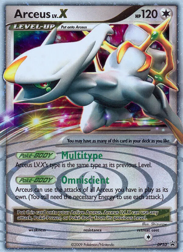 Arceus #DP53, DP Black Star Cosmos Holo, TCGdex reference
