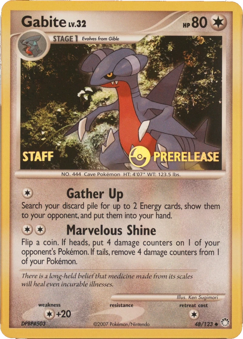 Gabite Staff Prerelease PSA reference placeholder