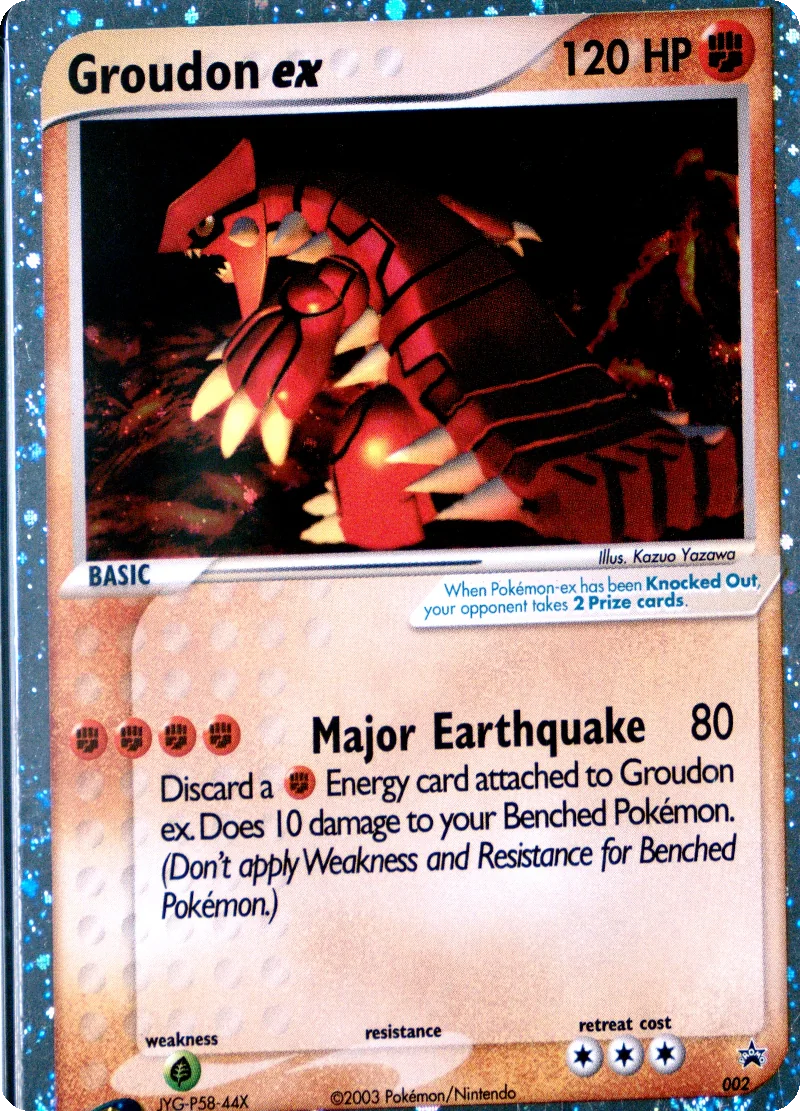 Groudon ex #002, Nintendo Black Star Cosmos Holo, PSA cert 144526794 reference placeholder