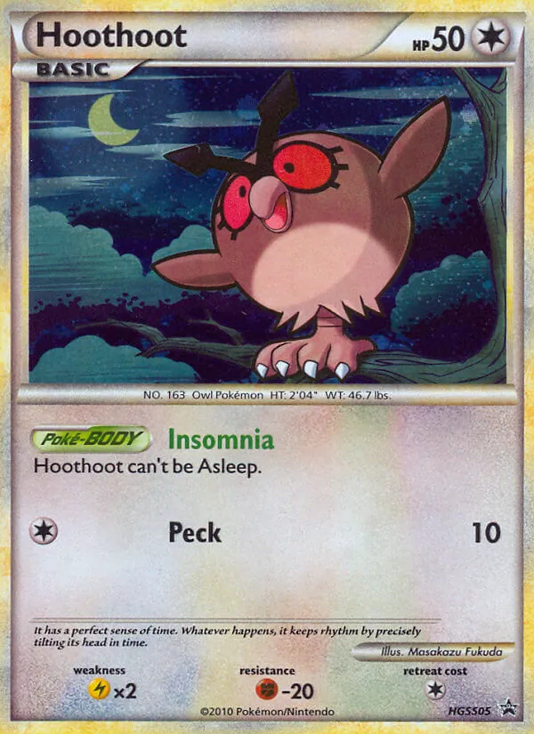 Hoothoot #HGSS05, HGSS Black Star Cosmos Holo, TCGdex reference