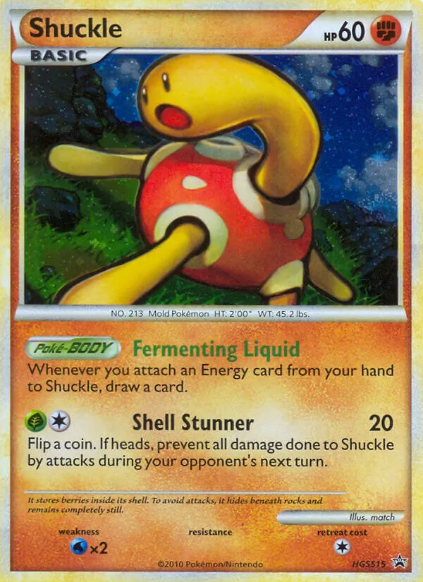 Shuckle #HGSS15, HGSS Black Star Cosmos Holo, TCGdex reference
