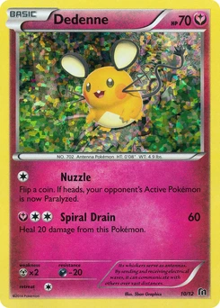 Dedenne #10, English McDonald's Collection 2016 promo, reference image