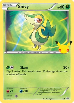 Snivy #05, English McDonald's Collection 2021 promo, reference image