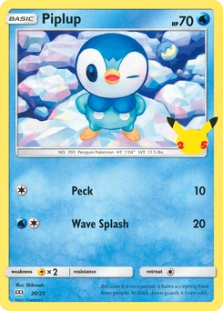 Piplup #20, English McDonald's Collection 2021 promo, reference image