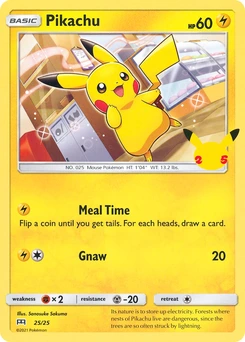 Pikachu #25, English McDonald's Collection 2021 promo, reference image
