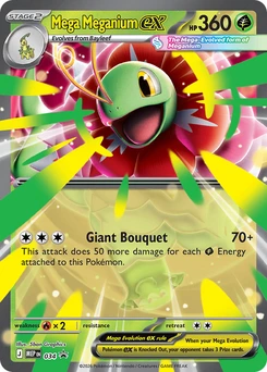 Mega Meganium ex #034, English MEP Black Star Promos promo, reference image