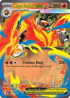 Mega Emboar ex #035, English MEP Black Star Promos promo, reference image