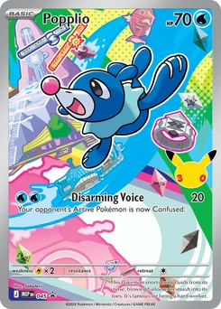 Popplio #045, English MEP Black Star Promos promo, reference image