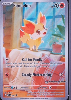 Fennekin #080, English Pokemon Center stamped promo reference image