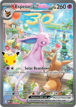 Espeon ex #108, English MEP Black Star promo, reference image
