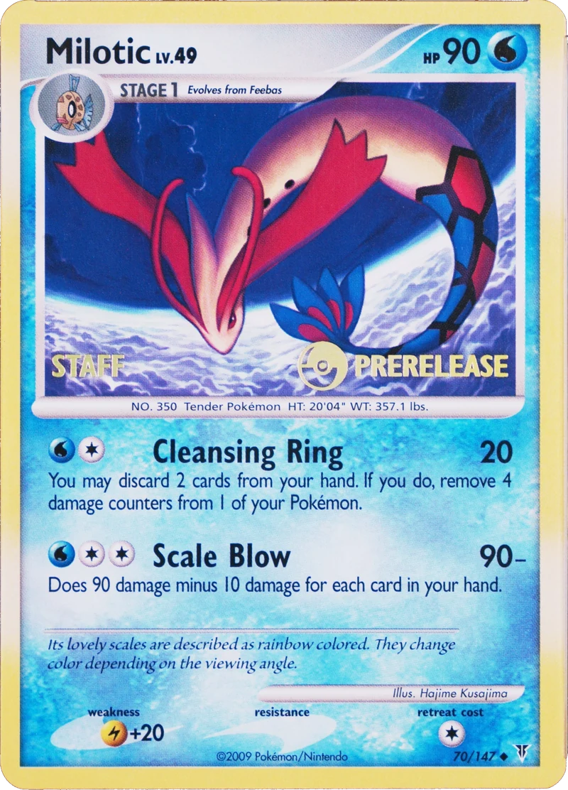 Milotic 70/147, STAFF + Supreme Victors stamps, PSA placeholder