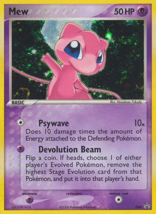 Mew #040, Nintendo Black Star Standard print, TCGdex reference