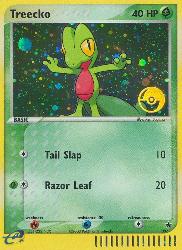 Treecko #007, Nintendo Black Star POP logo, TCGdex reference