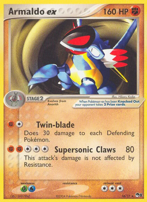 Armaldo ex #16, POP Series 1 Non Holo, TCGdex reference