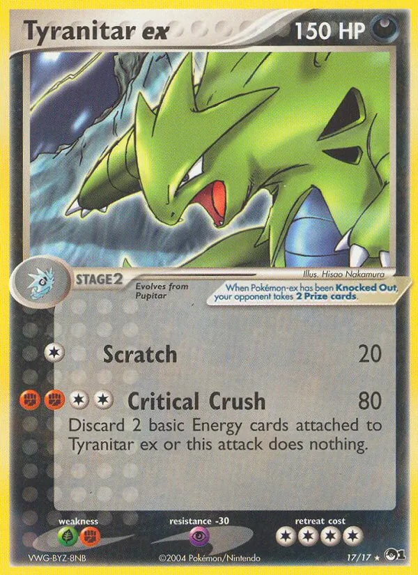 Tyranitar ex #17, POP Series 1 Non Holo, TCGdex reference