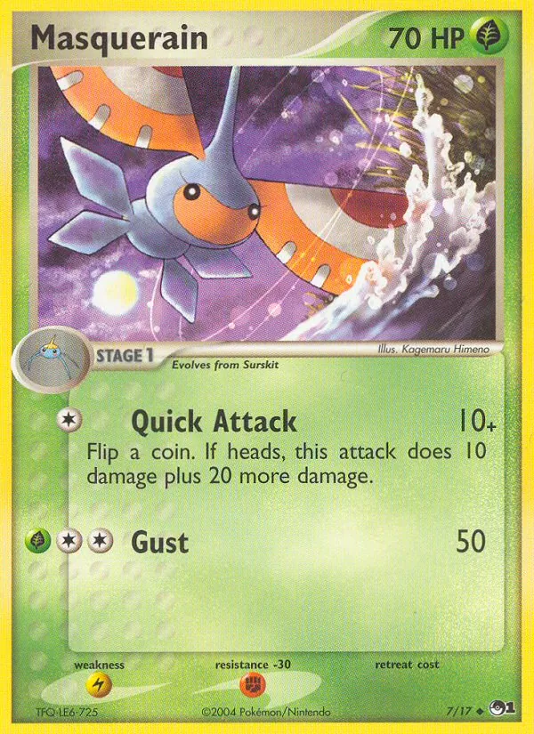 Masquerain #7, POP Series 1 Non Holo, TCGdex reference