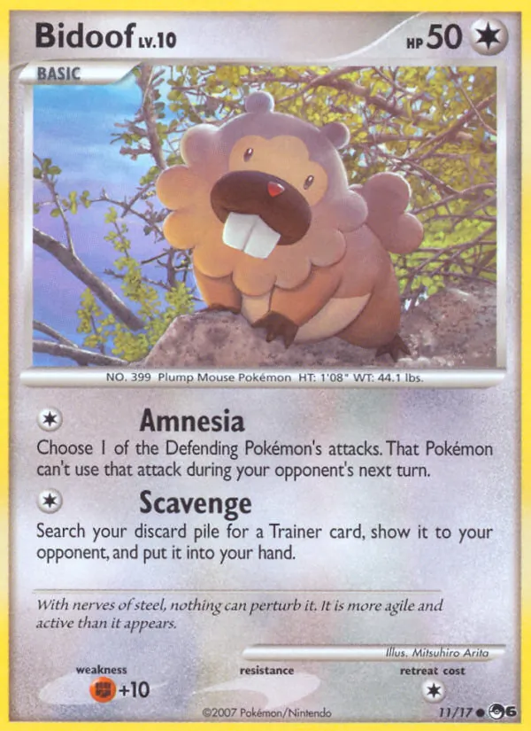 Bidoof #11, POP Series 6 Non Holo, TCGdex reference