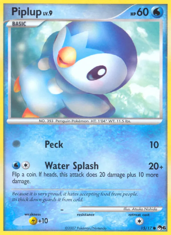 Piplup #15, POP Series 6 Non Holo, TCGdex reference