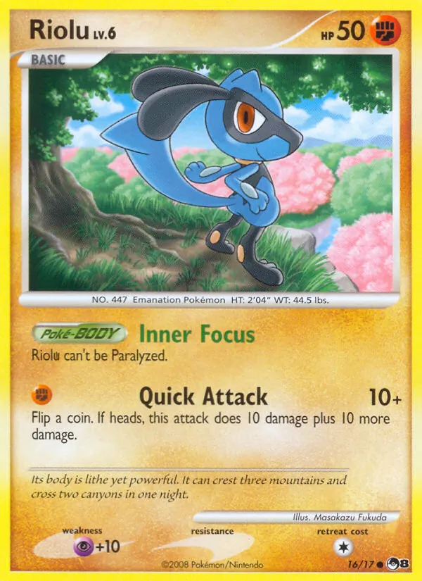Riolu #16, POP Series 8 Non Holo, TCGdex reference