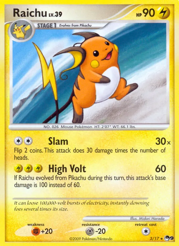 Raichu #3, POP Series 9 Non Holo, TCGdex reference