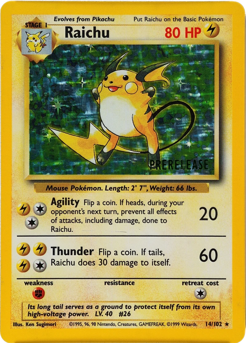 Raichu prerelease PSA placeholder