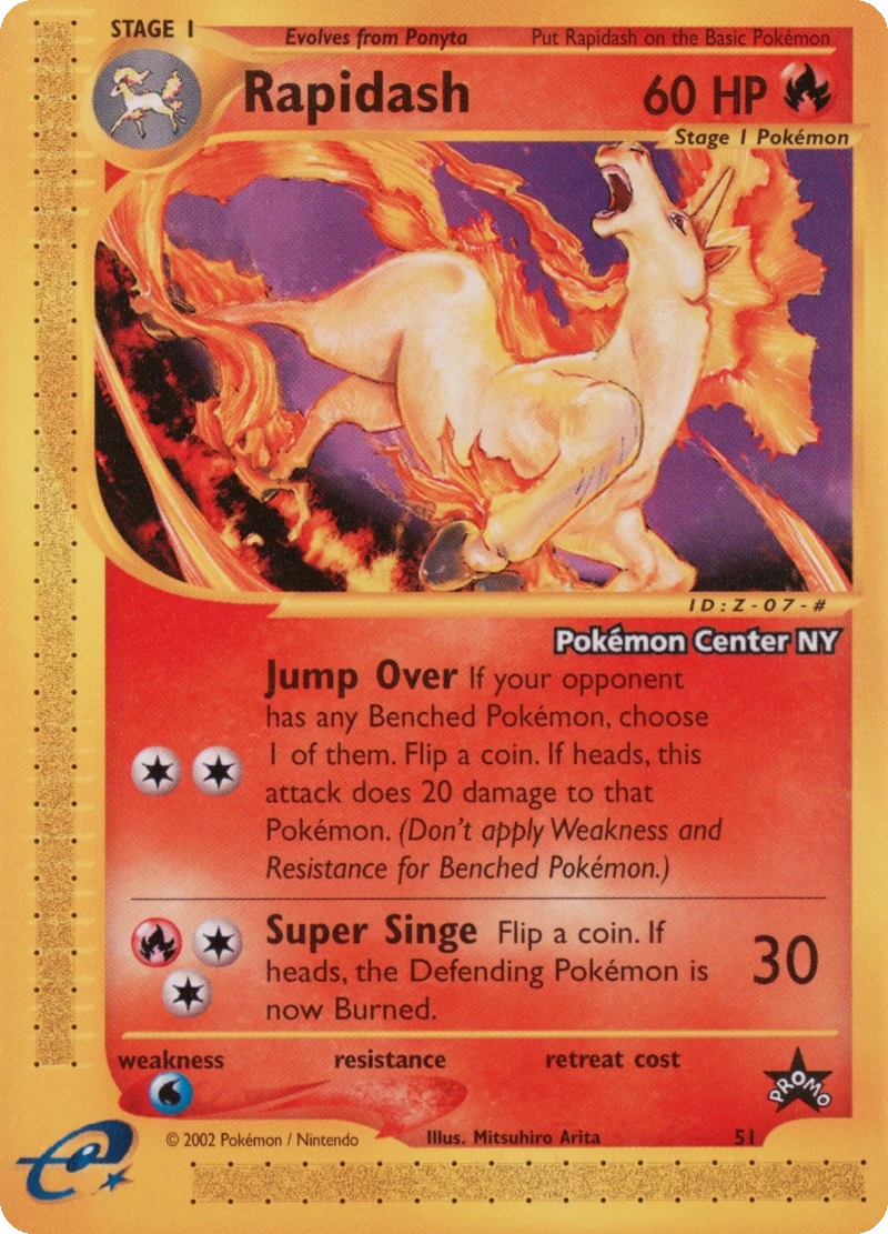 Rapidash Pokemon Center NY stamp PSA reference placeholder