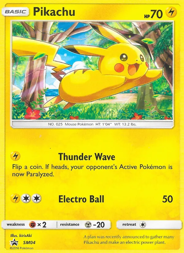 Pikachu #SM04, SM Black Star Holo, TCGdex reference