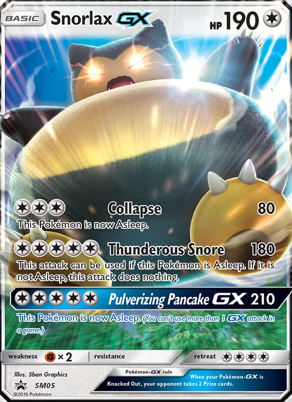 Snorlax GX #SM05, SM Black Star Holo, TCGdex reference