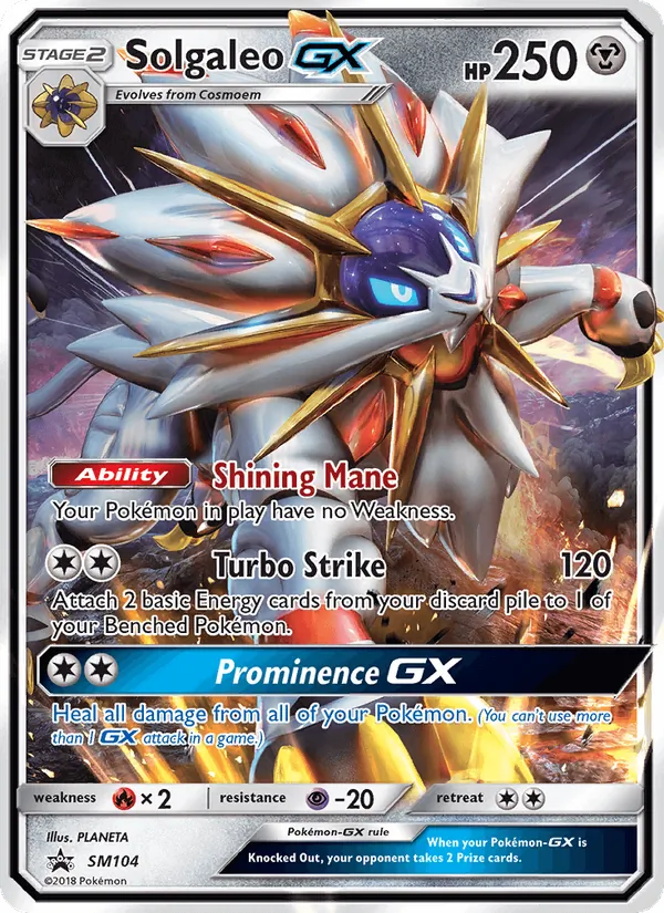 Solgaleo GX #SM104, SM Black Star Holo, TCGdex reference