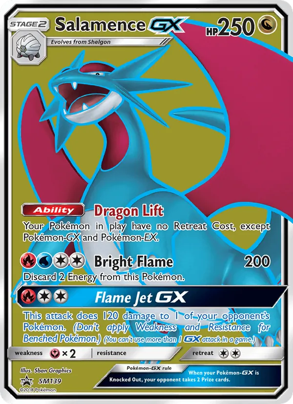 Salamence GX #SM139, SM Black Star Holo, TCGdex reference