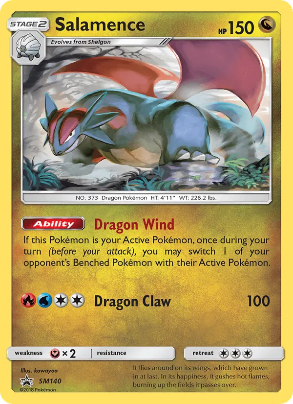 Salamence #SM140, SM Black Star Holo, TCGdex reference