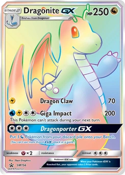 Dragonite GX #SM156, English SM Black Star Promos promo, reference image