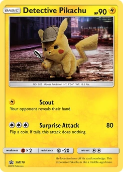 Detective Pikachu #SM170, English SM Black Star Promos promo, reference image