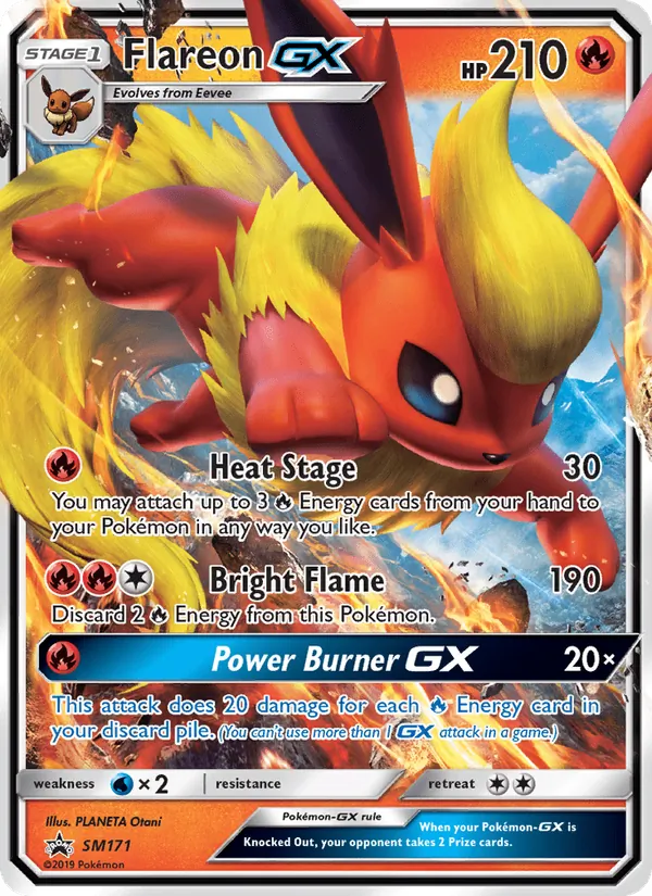 Flareon GX #SM171, SM Black Star Holo, TCGdex reference