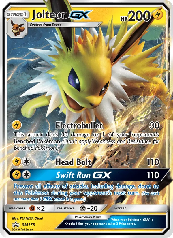 Jolteon GX #SM173, SM Black Star Holo, TCGdex reference