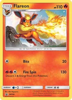 Flareon #SM186, English SM Black Star Promos promo, reference image
