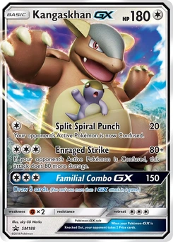 Kangaskhan GX #SM188, English SM Black Star Promos promo, reference image